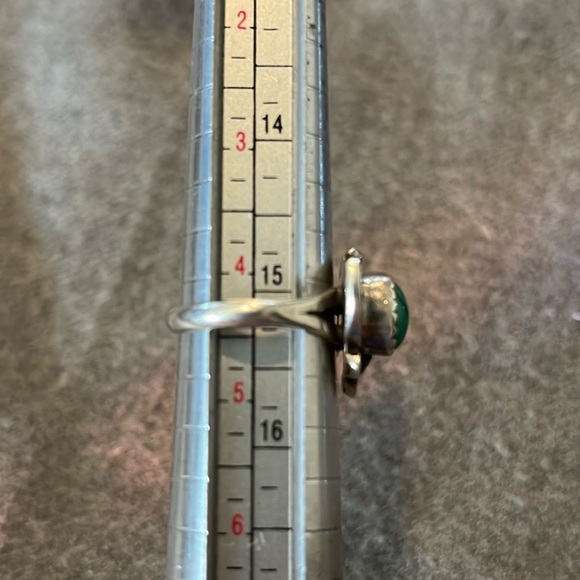 Sterling Malachite Ring-4.5 - Picture 5 of 7